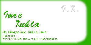 imre kukla business card